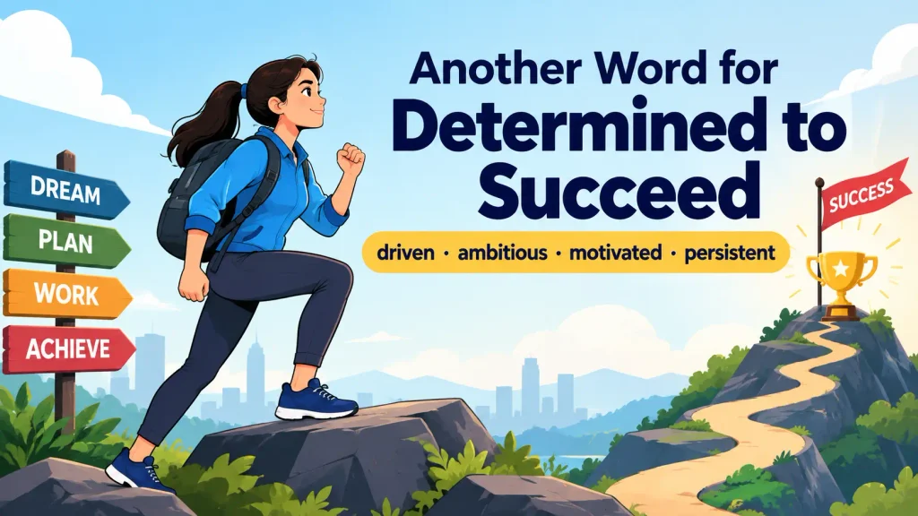 another word for determined to succeed