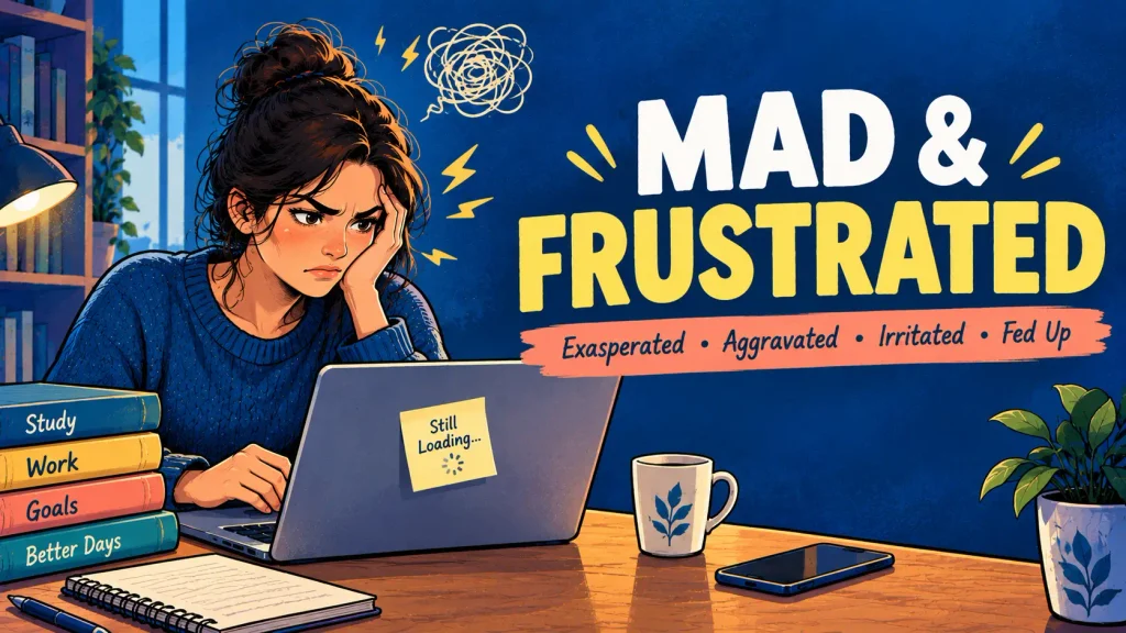 another word for mad and frustrated