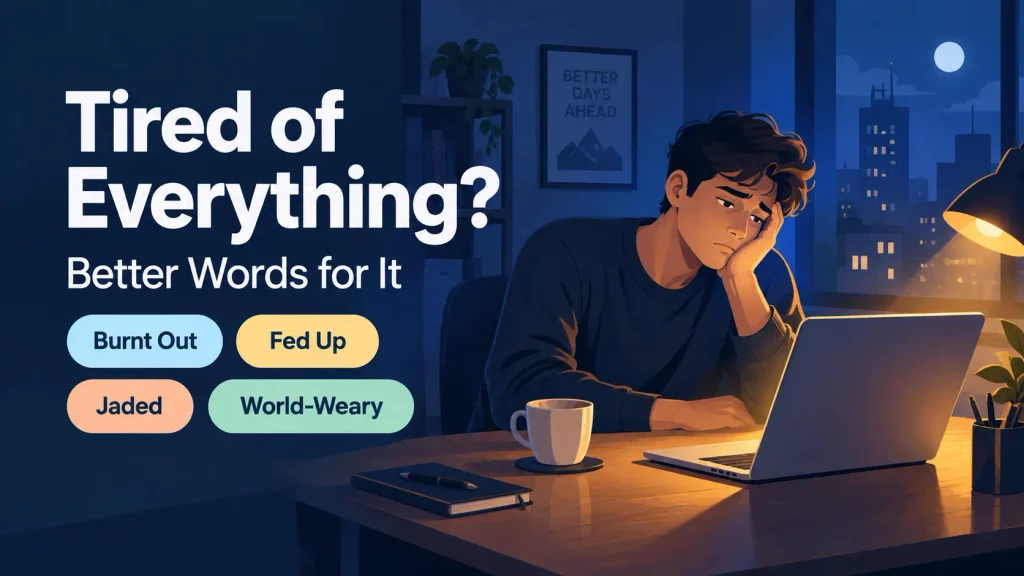 another word for tired of everything