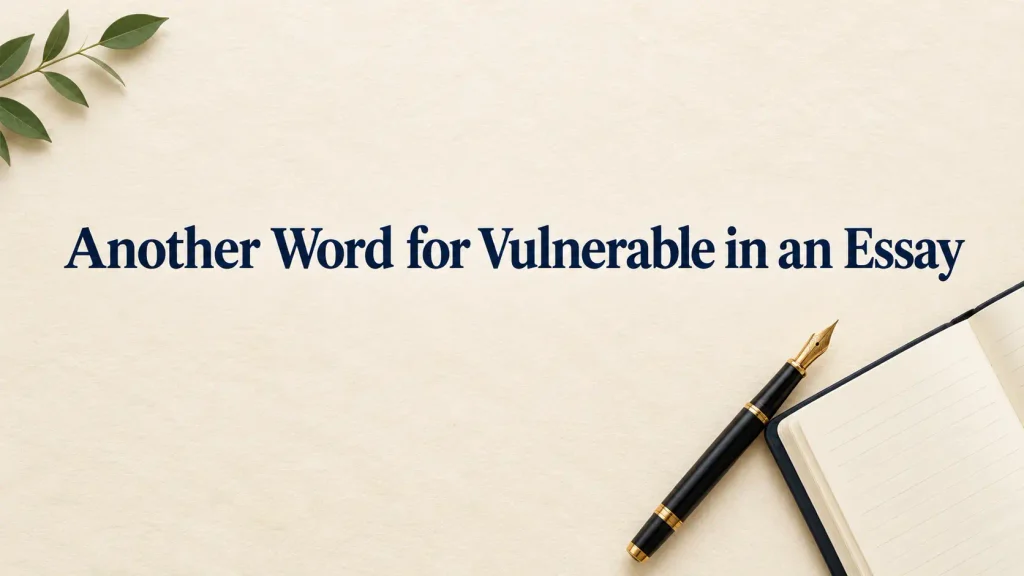 another word for vulnerable in an essay