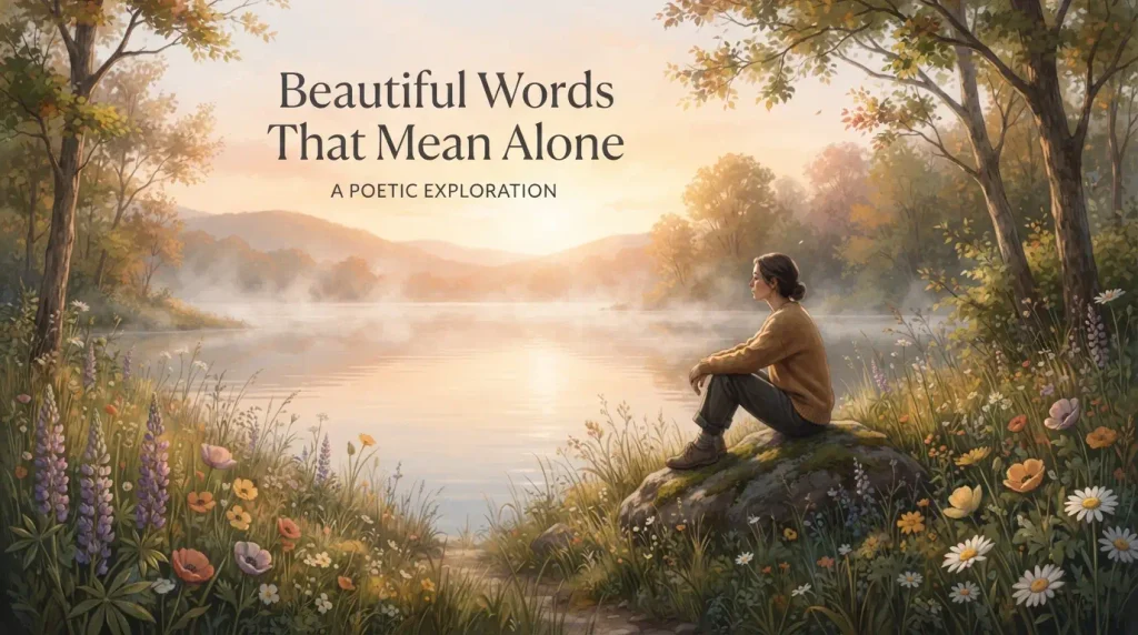 beautiful words that mean alone
