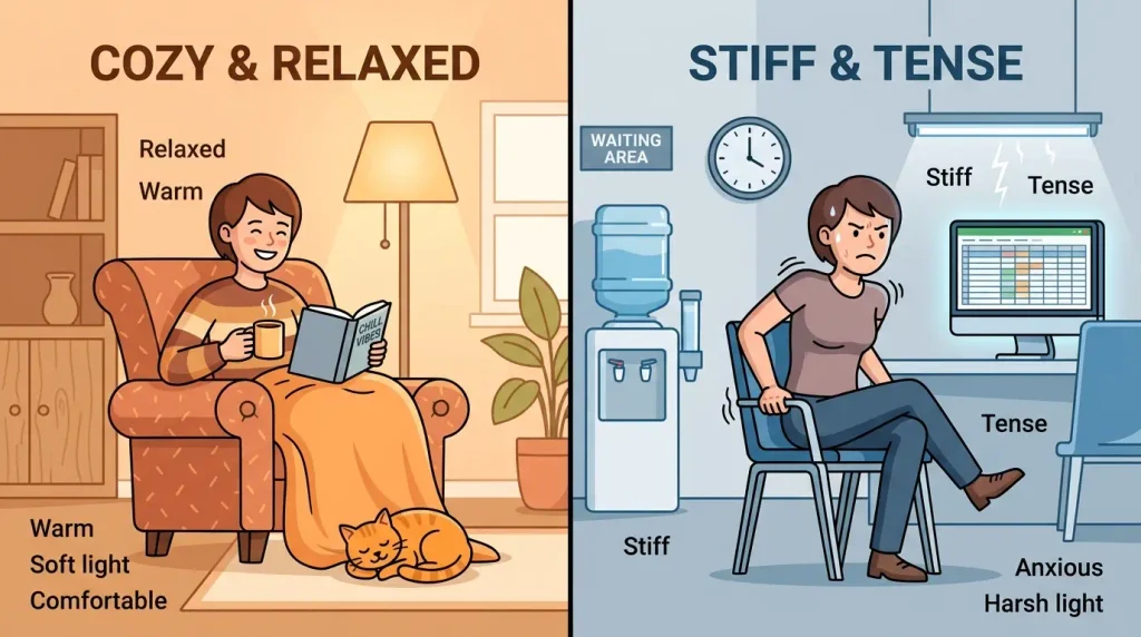 comfortable vs uncomfortable antonyms comparison infographic