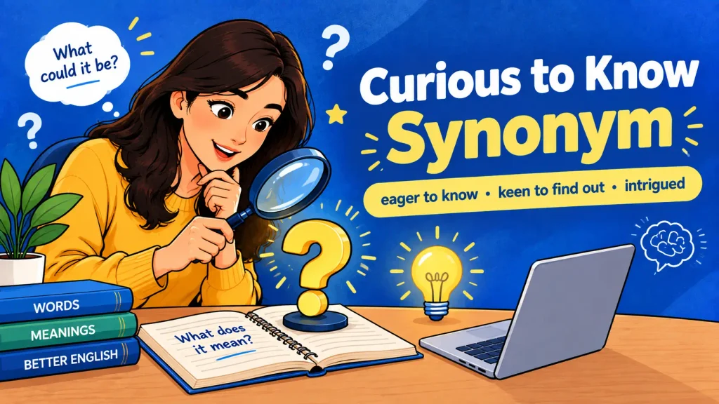 curious to know synonym