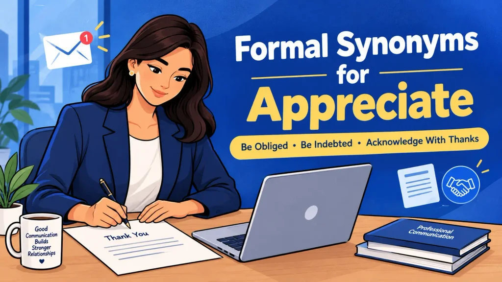 formal synonyms for appreciate