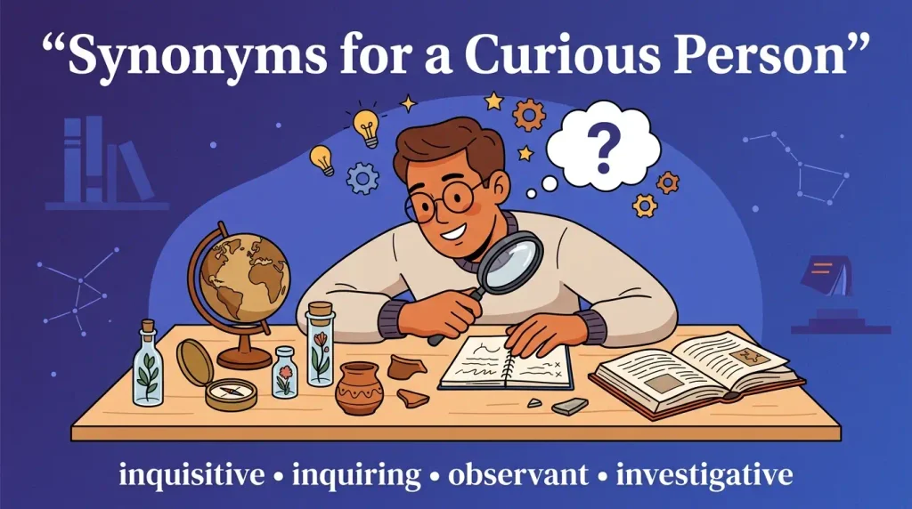synonyms for a curious person