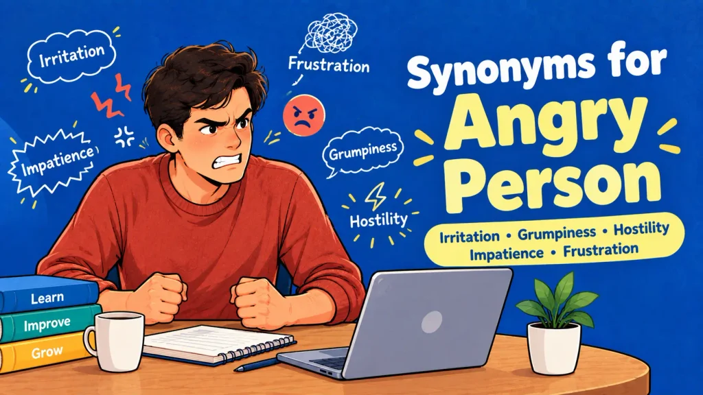 synonyms for angry person