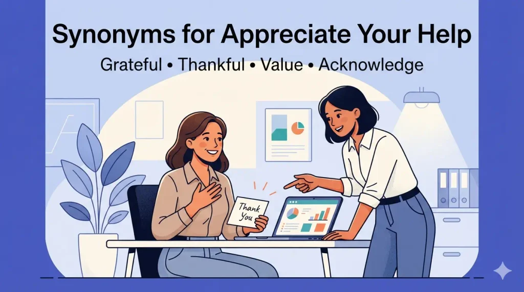 synonyms for appreciate your help