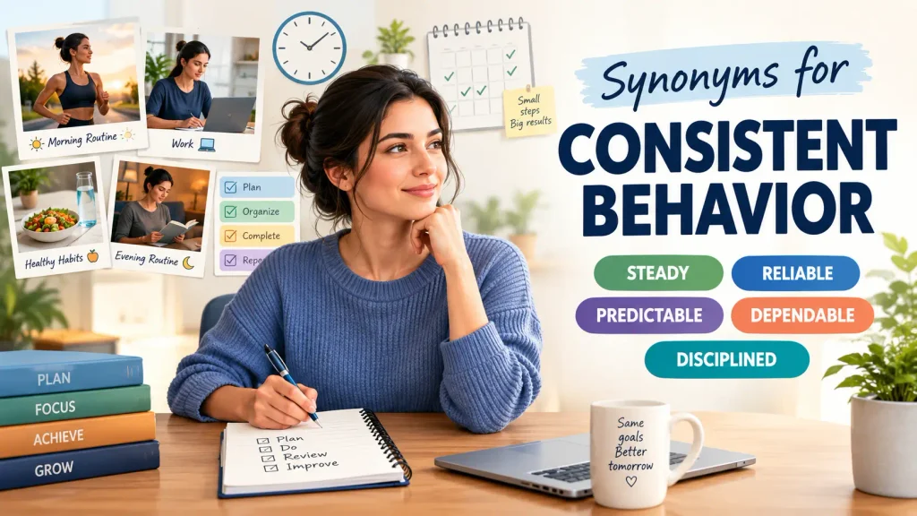 Synonyms for consistent behavior