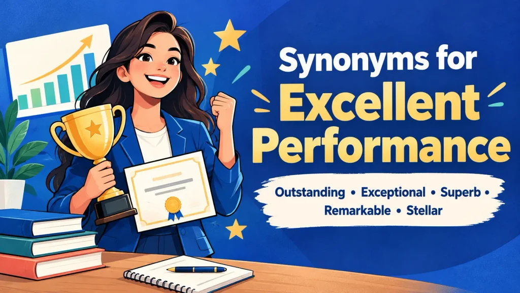 Synonyms for excellent performance