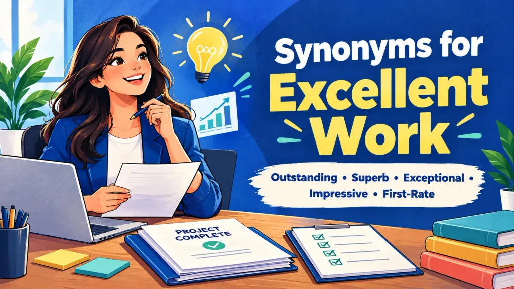synonyms for excellent work