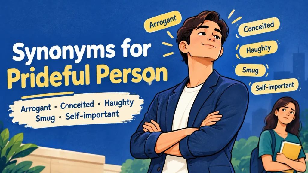 Synonyms for Prideful Person