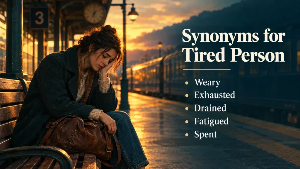 synonyms for tired person