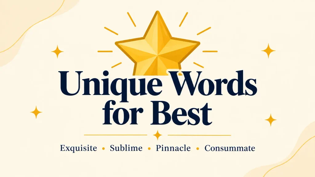 unique words for best