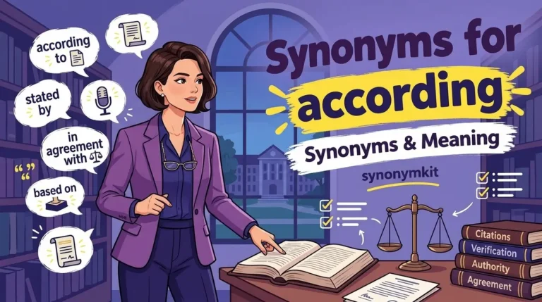 synonyms for according