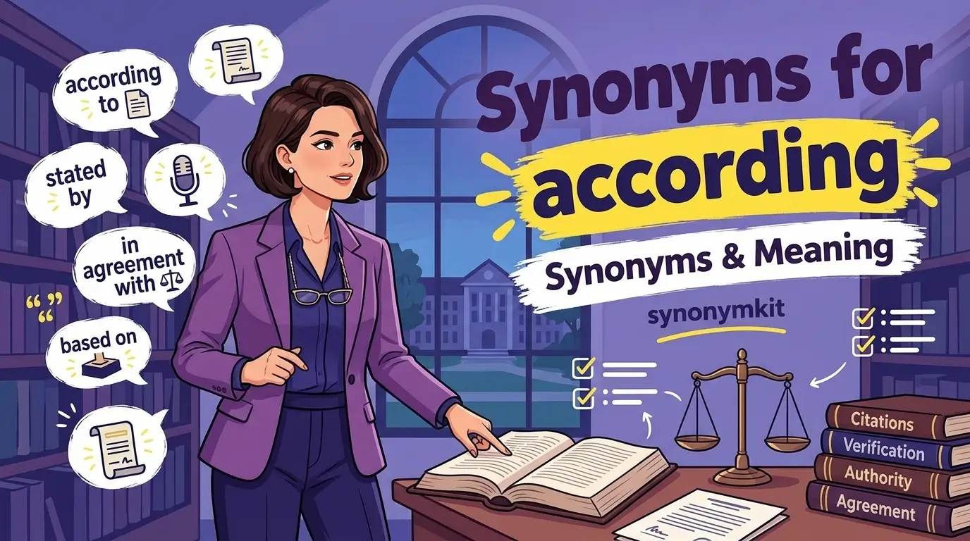 synonyms for according