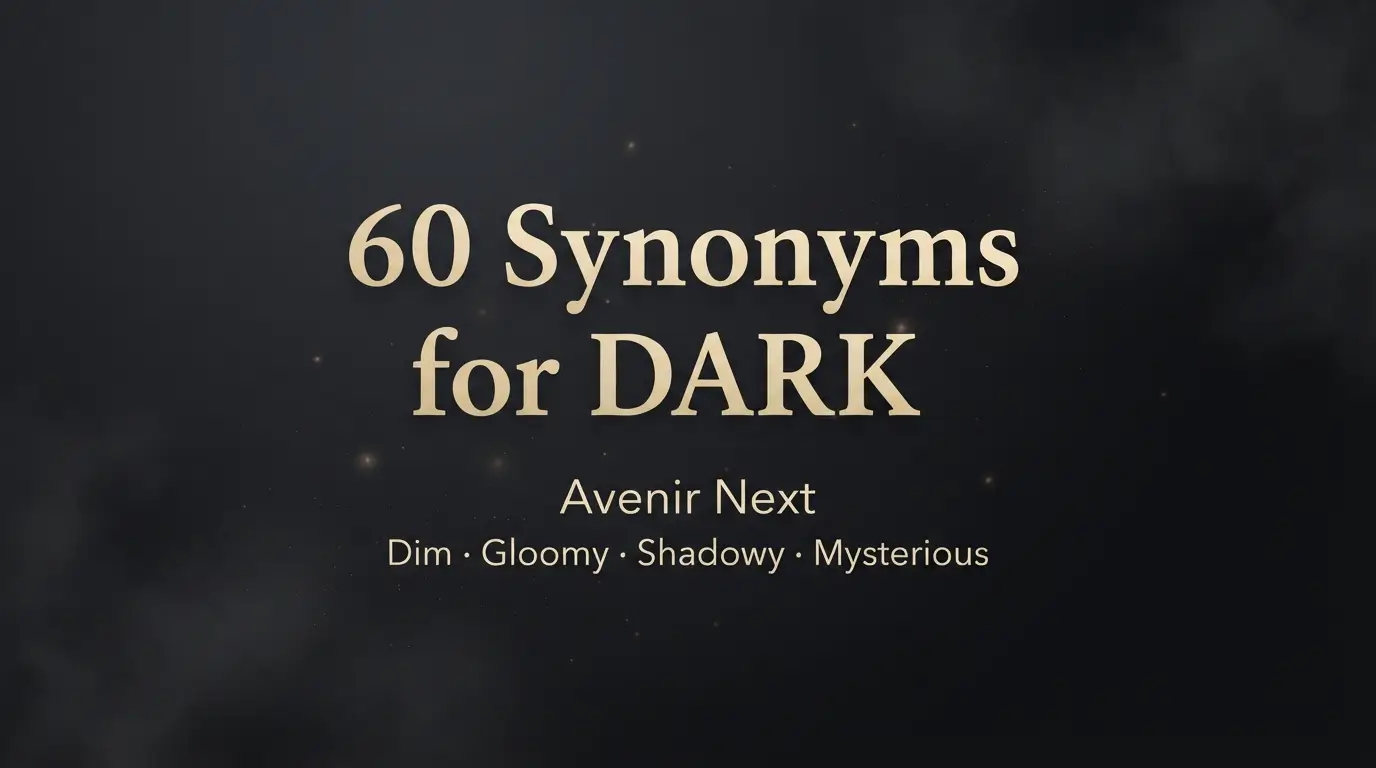 synonyms for dark