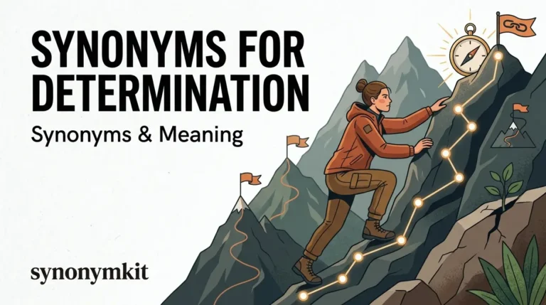 synonyms for determination