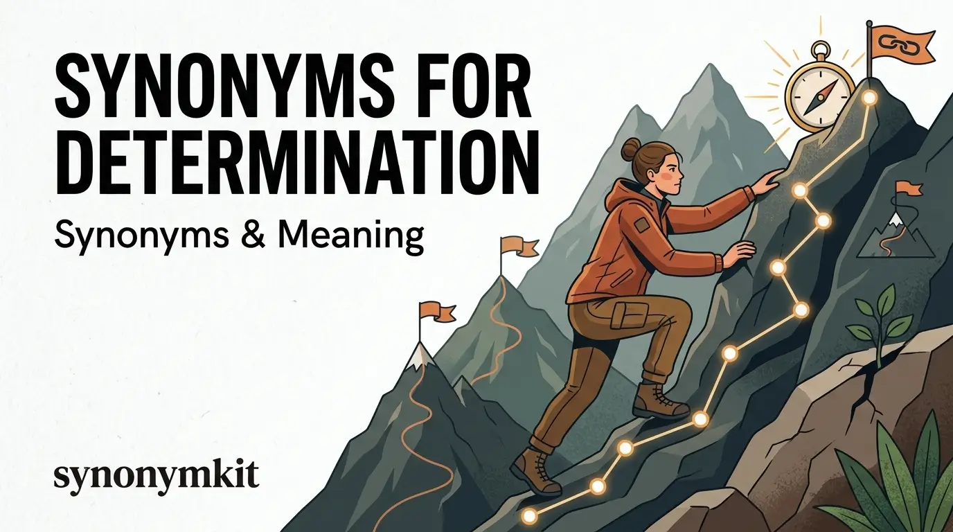 synonyms for determination