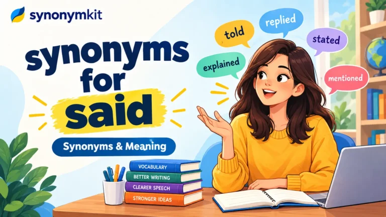 synonyms for said