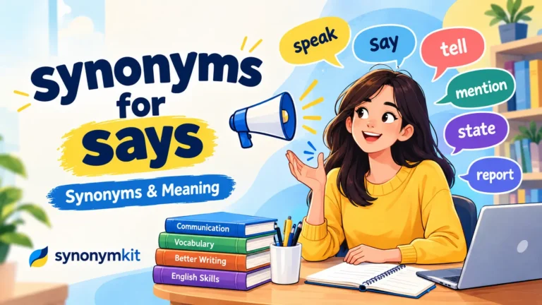 synonyms for says