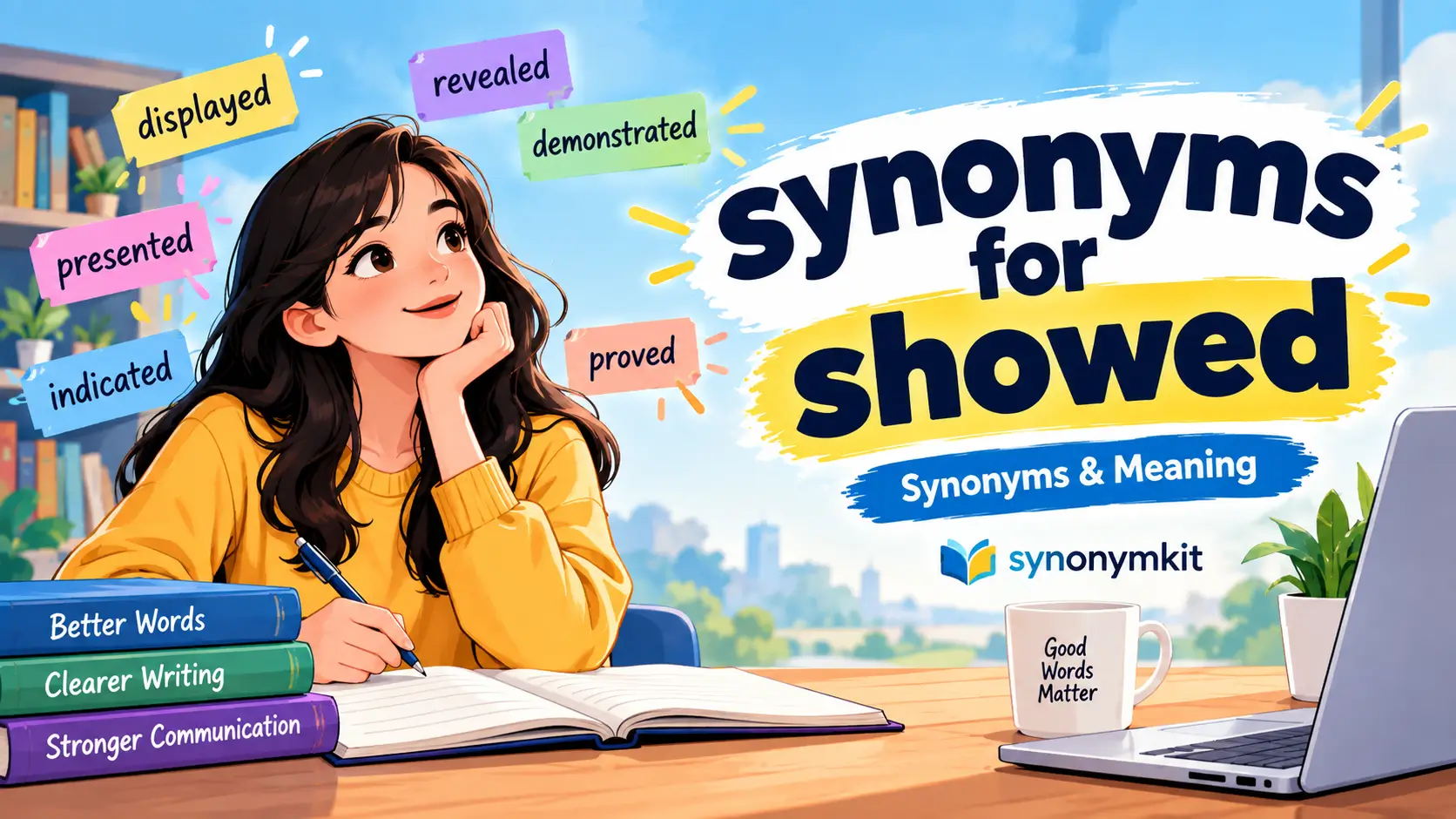 synonyms for showed