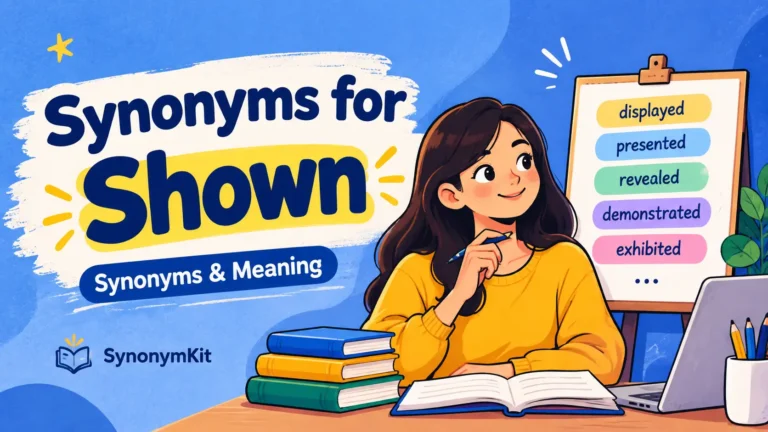synonyms for shown