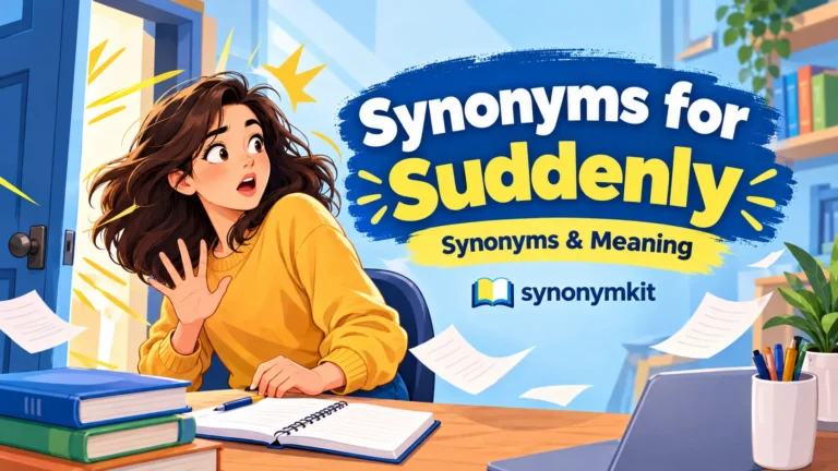 synonyms for suddenly