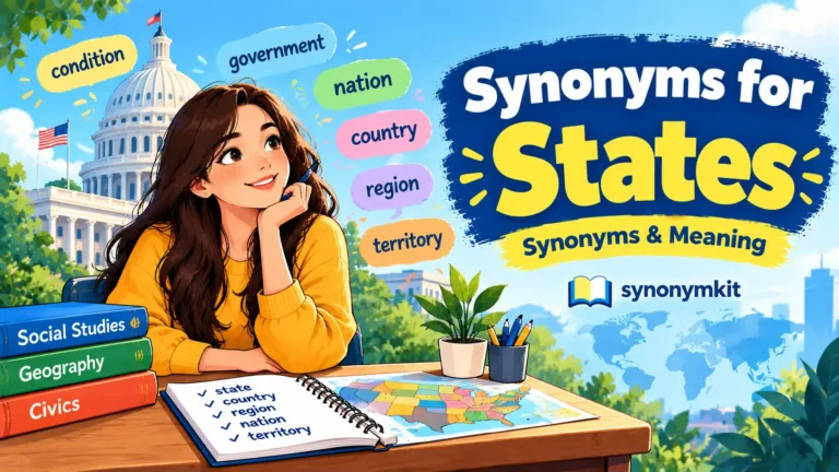 synonyms for states